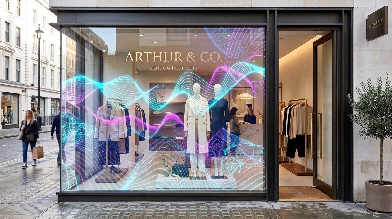 HoloGlass vitrine allumée